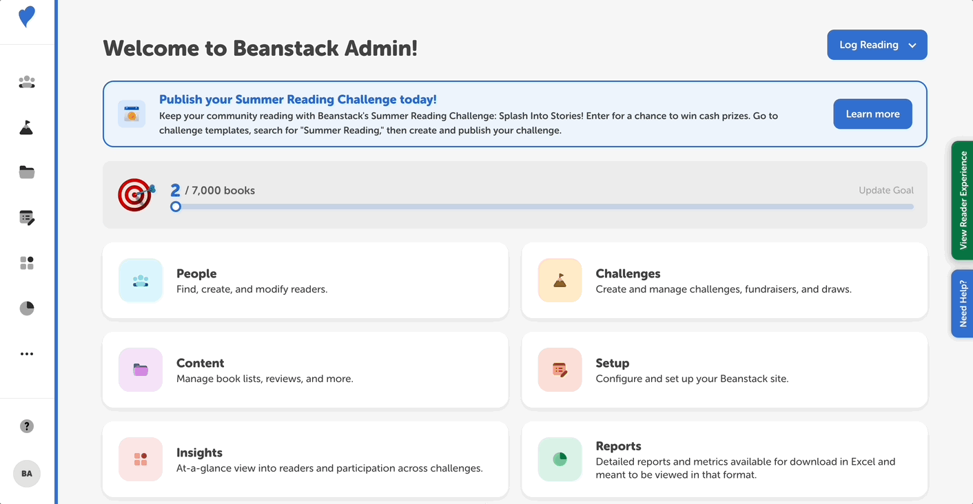 Adding title link for reading list challenge in admin view