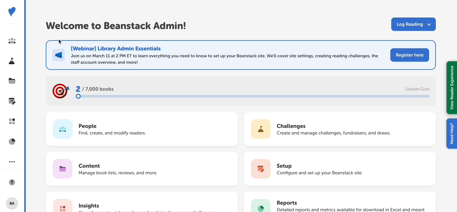 Completing challenges for a single patron