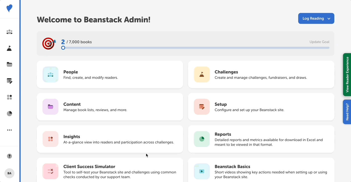 Favoriting reports in the admin view