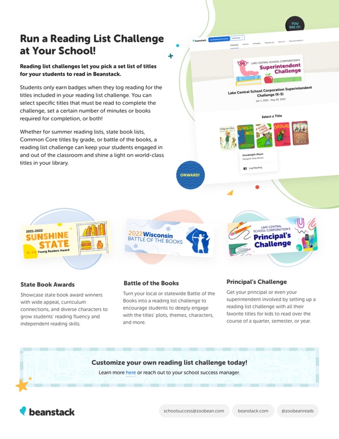 Reading List Challenges One-Pager