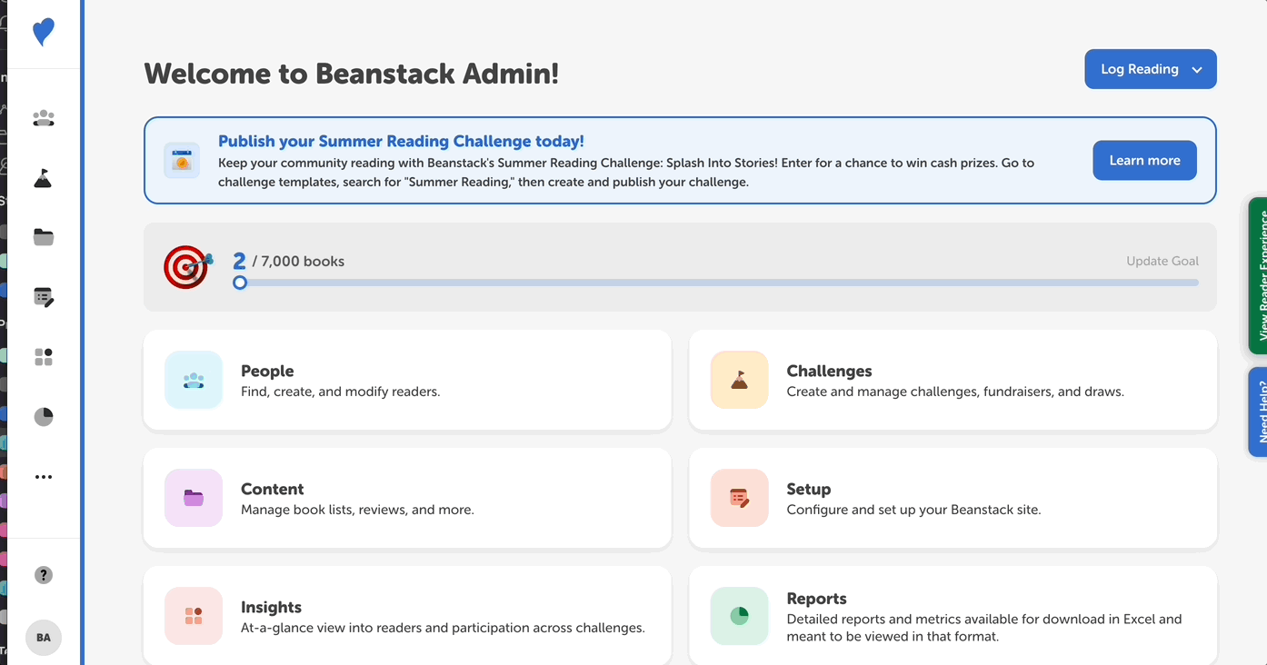 Setting a challenge draft to staff-only mode on a Beanstack site