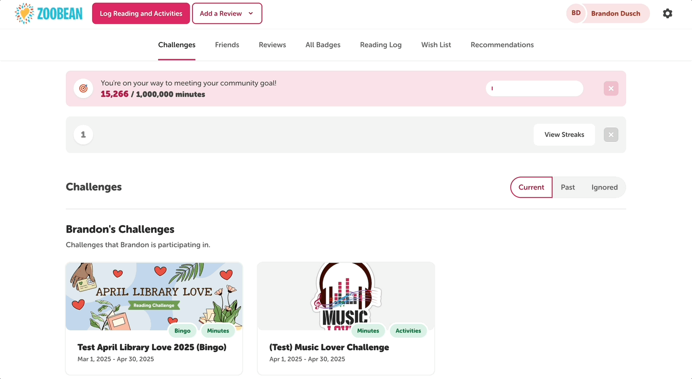 Starting a web timer for a reading session in the reader view of a library site