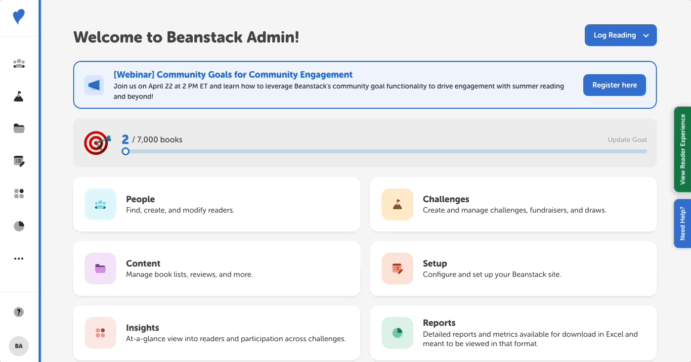 Toggling on and showing displayed reviews on the site landing page