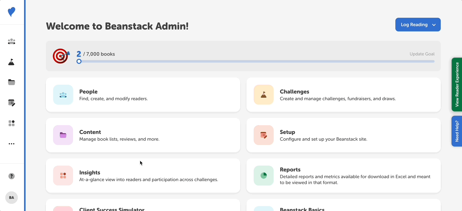 Turning on the Allow Batch Logging setting on library admin page-1