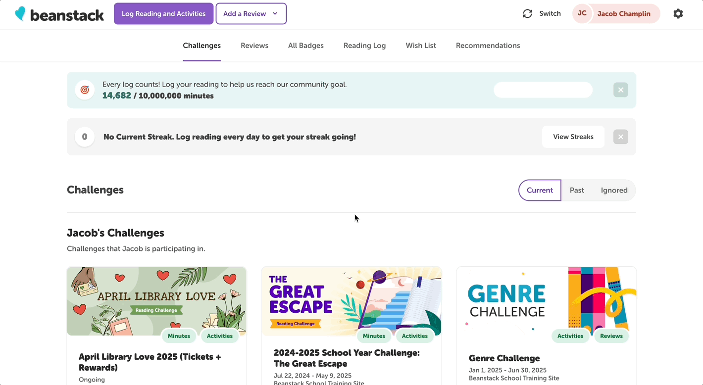 Unlinking a tandem connection on the web version of a library site