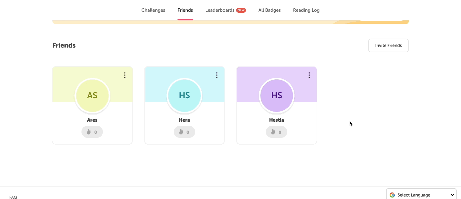 Schools: How to use the Friends tab